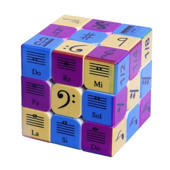 Nata Magiškasis Kubas 3x3x3 Kubo Galvosūkį Žaislai, Muzikos Notacija Darbuotojų Neo Cubo Magico Švietimo Žaislai, Vaikų Berniukų Mergaičių