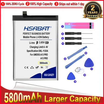 HSABAT 0 Ciklo 5800mAh A13S Baterija UMIDIGI A13 Pro Aukštos Kokybės Pakaitinis Akumuliatorius