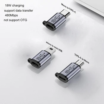 573A Micro USB į Mini USB TypeC Adapteris moterį, Micro Usb Vyrų Skaičiuoklė