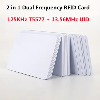 IC+ID UID Perrašomieji Sudėtiniai raktai-Kortelės Pulteliais Dual Chip RFID Dažnis 125KHZ T5577 EM4305+13.56 MHZ Permainingi Writable
