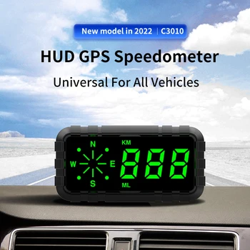 Automobilių Headup Ekrano GPS Skaitmeninio Displėjaus Universalus Visoms Transporto priemonėms, Skaitmeninis Greičio Signalą Automobilio Sunkvežimių VISUREIGIS Motociklas