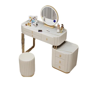 Kosmetinis Stalas Šiuolaikinės Odininkas Lentelė LED Mirros Namų Miegamajame tualetinis staliukas Tankis Valdybos Makiažas Lentelė Meubles Apdaila