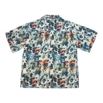 23SS Naujas Stilius 
 Martine Rose Marškiniai Vyrams, Moterims, Visiškai Spausdinimo Šuo Spausdinti Havajų Top Marškinėliai