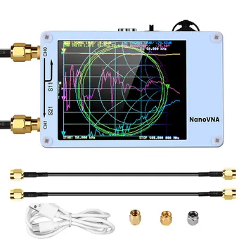 Nano VNA Vektoriaus Tinklo Analizatorius 50KHz-900MHz Skaitmeninis Liečiant Ekraną Trumpųjų MF HF VHF UHF Antena Analizatorius Stovi Banga