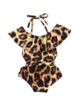 2020 Metų Vasaros Maudymosi Kostiumėlį Bamblys Vaikams Baby Girl Leopard Pynimas Maudymosi Kostiumėliai Maudymosi Kostiumėlį, Maudymosi Kostiumas, Paplūdimio Vienas Gabalas