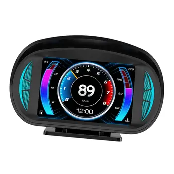 Automobilių HUD Head up Display Įtampa greičio viršijimo Įtampos Sugedusi Signalizacija Plug and Play OBD+GPS Daviklis Kuro sąnaudos Inclinometer