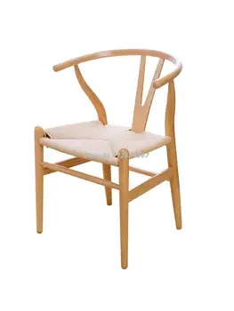Y kėdė iš medžio masyvo valgomojo kėdės, buitinės medžio masyvo kėdės, modernaus paprasta austi rotango kėdė studijų kėdė uosio medžio restoranas
