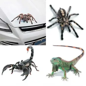 3D Voras, Driežas Skorpionas Automobilių Lipdukas 3D gyvūnų modelį, Peugeot 307 406 508 206 5008 Opel Astra J, H, Zafira B Corsa 