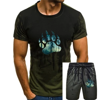 Lokys Ir Miškų T Shirts Vasaros Apvalios Kaklo Trumpas Streetwear Marškinėliai, Rusijos 100% Medvilnės Marškinėlius Minkštas Marškinėliai Vyrams