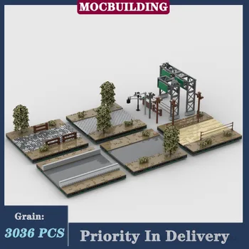 Miesto Kraštovaizdžio Kelių Sistemos Playset Modelio Kūrimo Bloką Nustatyti Asamblėjos 