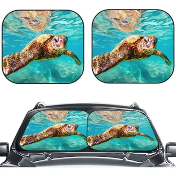 Sea Turtle Jūrų Gyvybės Automobilio priekinį Stiklą Saulės Pavėsyje, Auto, Sulankstomas 2vnt Langas, Stoglangis Dauguma prekinis, galinis Stiklo Sulankstomas Saulės Skydelis Didelis