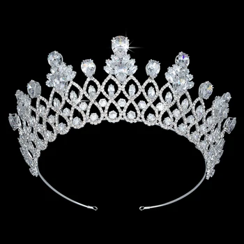 Princesė Vainikėliai HADIYANA Reikmenys, Plaukų Papuošalai, Klasikinis Dizainas Moterims Vestuvių su Cirkono BC5258 Tiara Headpieces