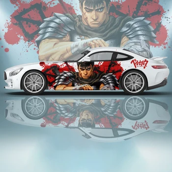 Berserk Žarnos Anime automobilių lipdukai, universalus, didelis automobilių lipdukai dažytos automobilių lipdukai kairės ir dešinės pusės grafinio skausmingas, automobilių lipdukai