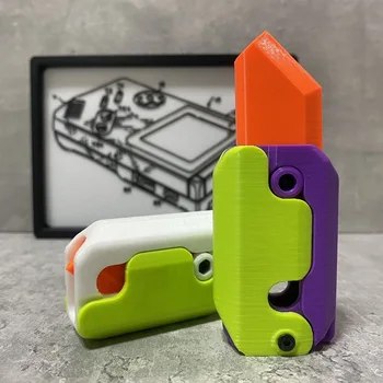 3D Gravity Peilis Morkų Peilis Išskleidimo Stumkite Kortelę Mažų Žaislų 3D Spausdinimo Svorio Peilis Morkų Peilis