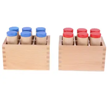 Medinių Garso Cilindrų Box Set Montessori Eductional Žaislas Dovanos