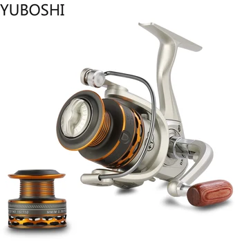 YUBOSHI 1000-7000 Serijos Naujausias Verpimo Žvejybos Ritės Su Atsarginės Ritės 6-10KG Vilkite 5.2:1 Karpių Žvejybos Ritės