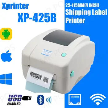 Xprinter Etiketės, brūkšninių kodų Spausdintuvas Terminio Gavimo Spausdintuvu, brūkšninių Kodų Spausdintuvas 20mm-100mm Su Auto Stipping XP-DT425B