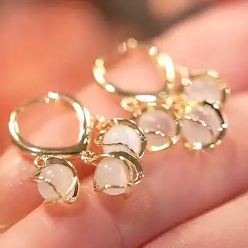 2022 Desain Baru Rasa Režimas Kepribadian Anting Opal Wanita Trendi Temperamen Anting Perhiasan Pernikahan Hadiah Ulang Tahun
