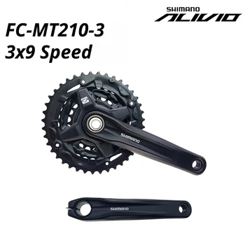 SHIMANO Alivio FC-MT210-3 Crankset MTB 3x9s kalnų Dviratį Bike priekiniai chainwheel suku FC MT210-3 170mm 40-30-22T BB MT500