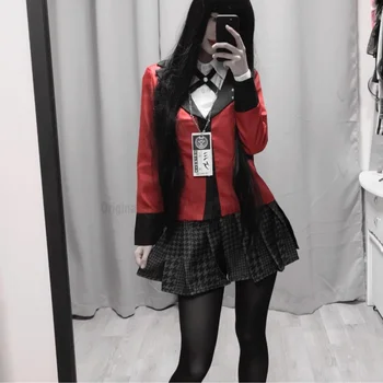 Anime Anime Yumeko Jabami Cosplay Kostiumai, Japonijos vidurinės Mokyklos Uniformą Helovinas Šalis, Cosplay Kostiumai vyrams, Moterims, Merginos