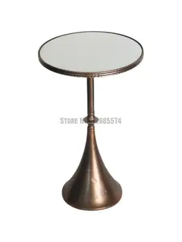 Šiaurės baldų projektavimas, metalo apskritojo stalo šviesos prabangus retro veidrodžio stiklo meno pusėje stalo sofos kampe lentelę, balkonas, kavos staliukas