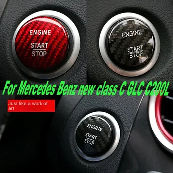 Anglies Pluošto Vieną Mygtuką Pradėti Mygtuką, Dekoratyvinis Lipdukas Naują C - Klasės GLC C200l Uždegimo Mygtuką, Apsauginis Dangtelis, Mercedes-Benz