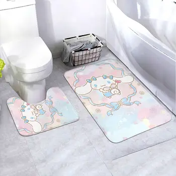 Anime Mados Vonios Kilimėlio Kilimėliai Nustatyti Vandens sugeria ir anti slip grindų kilimėlis 2Piece Anti-Slydimo Pagalvėlės Vonios Kilimėlis + Kontūras