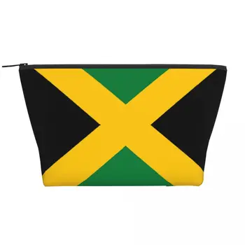 Kelionės Jamaikos Vėliavos, Tualetinių Reikmenų Krepšys Nešiojamų Patriotizmo Kosmetikos Makiažas Organizatorius Moterų Grožio Saugojimo Dopp Rinkinys Atveju