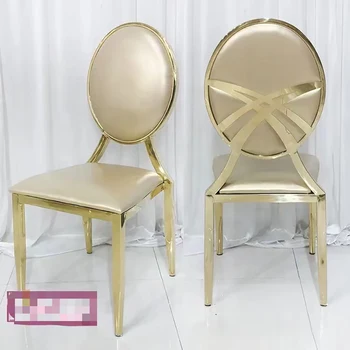 50pcs karieta mariage vestuvių odinis minkštų nerūdijančio plieno metalo unikalų vestuvių kėdė