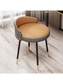 Nordic light luxury padažu išmatose, miegamojo, paprastas makiažas kėdė minimalistinio mažas butas makiažas išmatose net raudona kėdė su ins