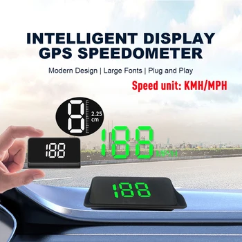 Universalus HUD Protingas Automobilis Head up Display GPS HUD Skaitmeninis Spidometras Automobilių Elektronikos Priedai KMH HD Ekranas, Didelis Šriftas, km / H