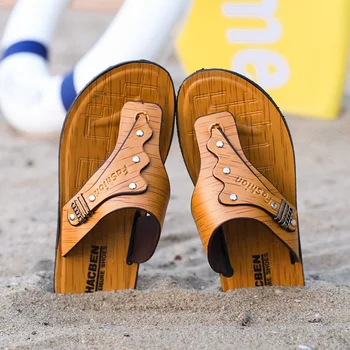Naujas Vyrų Vasaros Fifo Paplūdimio Sandalai Anti-slip Atsitiktinis Butas Batai Aukštos Kokybės Šlepetės Namų Šlepetės Vyrams Dizaineris Sandalai