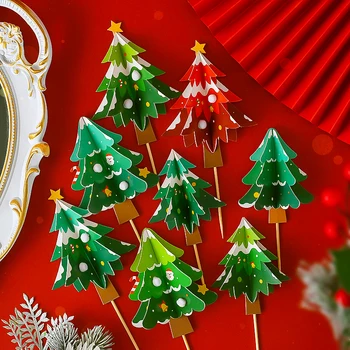 Cakelove 2vnt/komplektas Kalėdų Medžio Kepimo Pyragas Apdaila Santa Claus Sniego Linksmų Kalėdų Rėžtuvės Kalėdų Eglutės Naujųjų Metų Įdėklai
